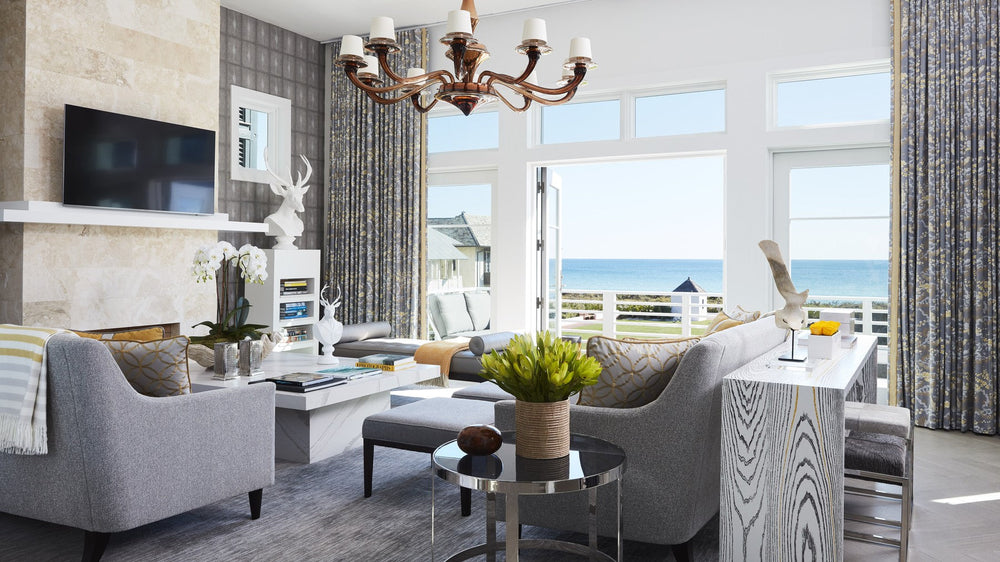 A living area looking out toward the Gulf of Mexico
