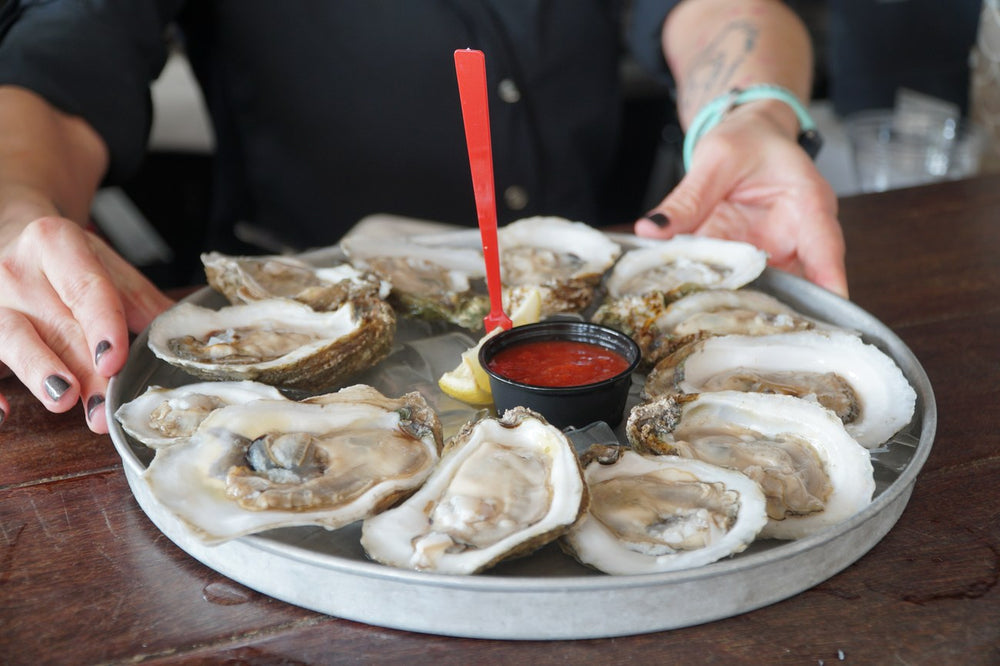 A platter of Gulf oysters