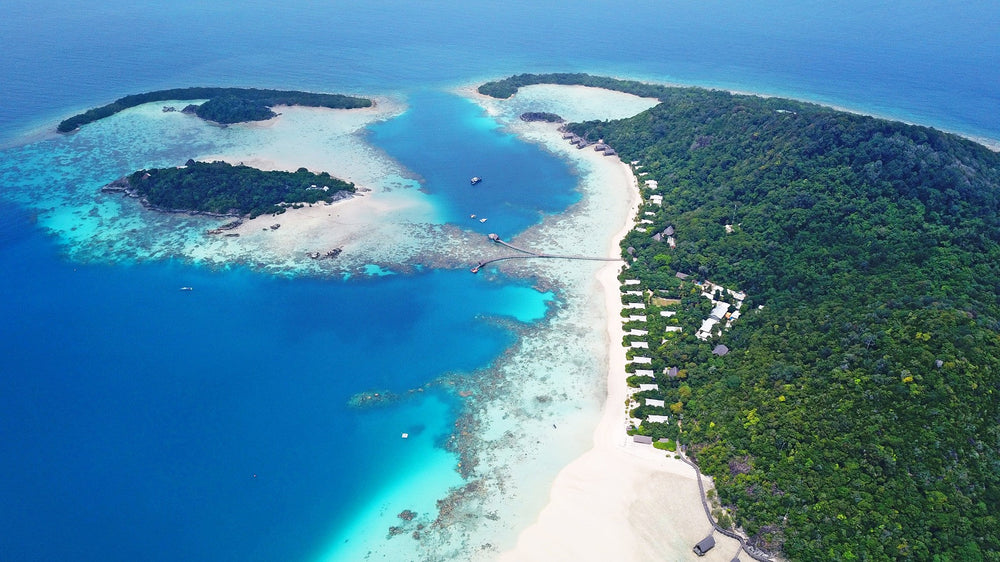 Aerial view of Bawah Reserve in the Anambas Islands