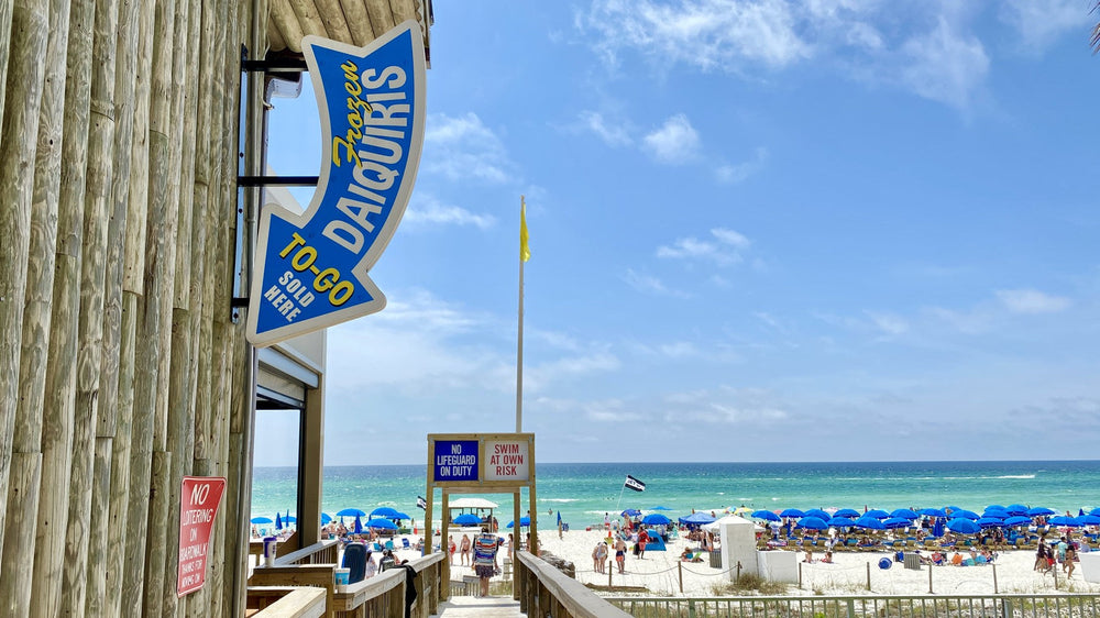 The boardwalk from Pineapple Willy's out to the Gulf