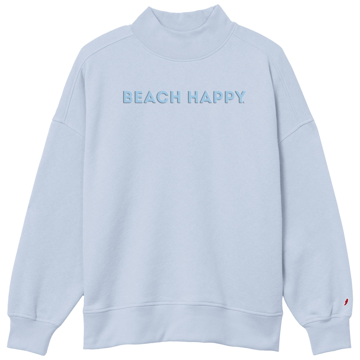 Beach Happy Diana Mock Neck - Cashmere Blue