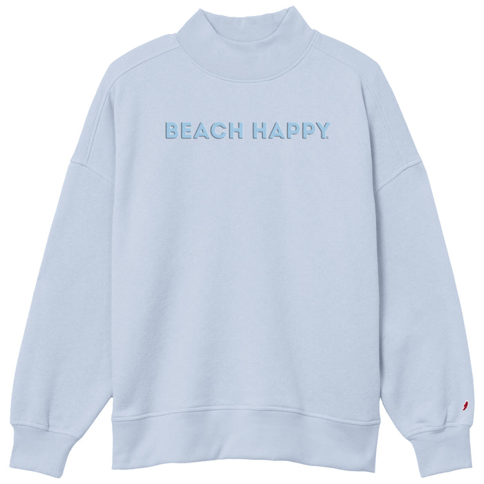 Beach Happy Diana Mock Neck — Cashmere Blue
